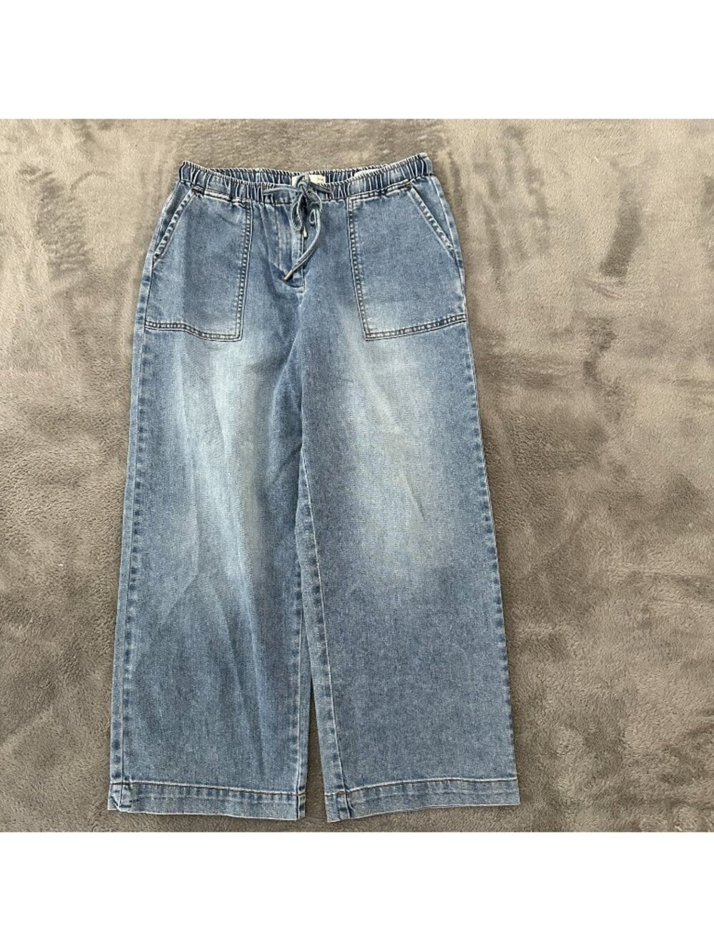 Oat New York Cloud Luxe Wide Leg Pull On Jeans Women's size 6 28